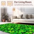 thumbnail image 2 of ODIKA 4'x6' Machine Washable Non-Slip Area Rug, Rustic Earthy Shamrock Motif High Traffic Rug, Green, 16880, 2 of 7