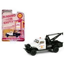 1945 Dodge Power Wagon Wrecker Tow Truck "Shell Oil" White and Black "Running on Empty" Series 17 1/64 Diecast Model Car by Greenlight