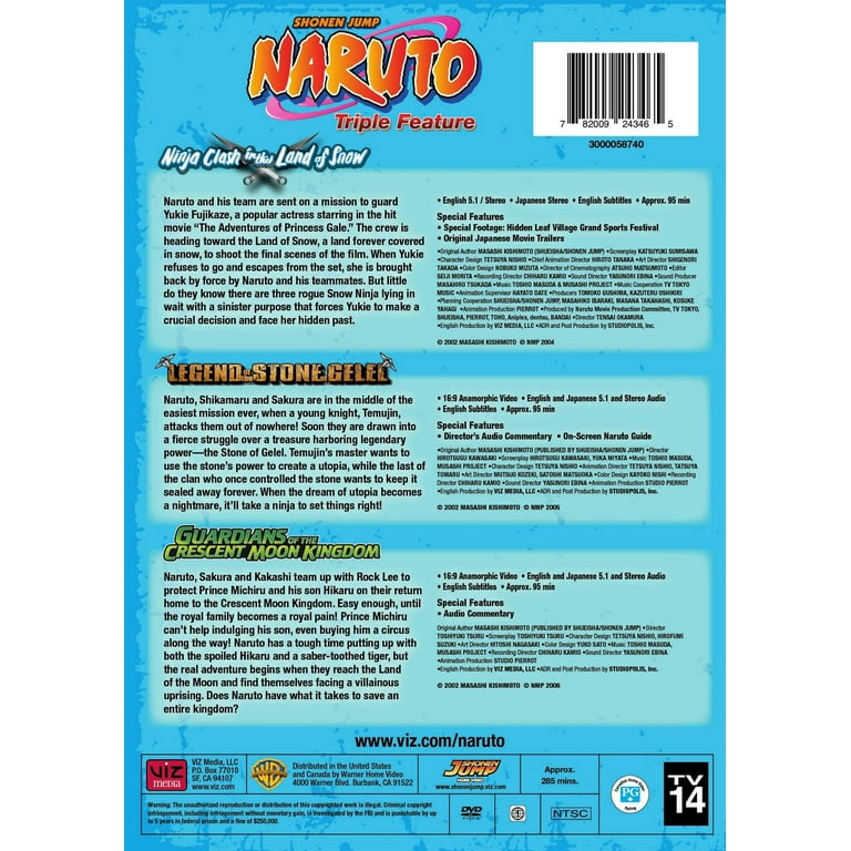 Naruto the Movie: 1-3 (Box Set) [DVD] - Walmart.com