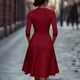 thumbnail image 5 of CIENVNSTG Women's Fashion Dress Solided Color Long Breathable New Dress Lightweight Versatile Beach Dress, 5 of 5