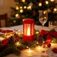 thumbnail image 6 of AZXY Red Telephone Booth LED Christmas Lights, Indoor Tabletop Décor, Christmas Decorations Indoor, Warm Flameless Lantern, Seasonal Christmas Decor for Mantel Shelf Desktop Indoor Home Decor, 6 of 6