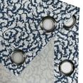 thumbnail image 4 of Ambesonne Abstract Grommet Curtain, Retro Grunge Blossom Print, 50"x63", Night Blue and White, 4 of 5