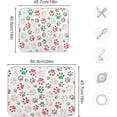 thumbnail image 3 of Dish Drying Mat, Dog Paw Prints Christmas Microfiber Kitchen Dish Pads Super Absorbent Dish Drainer Mat Fast Drying Heat-resistant Drying Mat for Kitchen Counter, 18"x24", 3 of 7