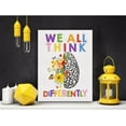 thumbnail image 4 of Therapy Office Poster Canvas Wall Art for Office Home Decor - Neurodiversity We All Think Differently Canvas Print Wall Art Floral Brain Painting Ready to Hang - Easel & Hanging Hook 12x15 Inch, 4 of 5