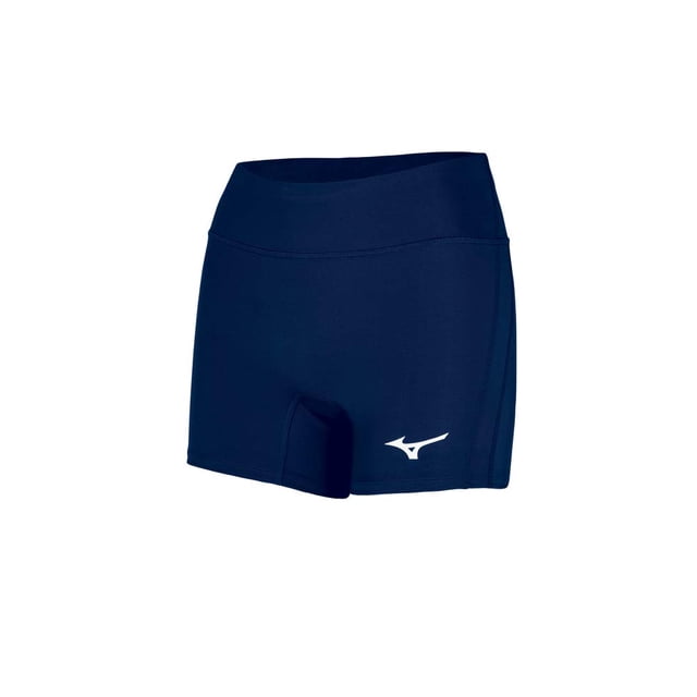 Shorts de vóleibol para mujer Mizuno azul marino con entalle interno de 10 cm XXS