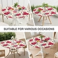 thumbnail image 7 of Pioneer Flower Floral Print Pattern Round Fitted Tablecloth with Elastic Edge,Dining Table Cover Waterproof,Outdoor Round Tablecloth for Camping,Dining,Indoor and Outdoor, 7 of 7