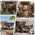 thumbnail image 5 of Vintage Pumpkins Fall Outdoor Waterproof Pillow Covers, Thanksgiving Botanical Retro Decorative Square Throw Pillowcase Sofa Cushion Sham for Patio/Couch/Chair, 26"x26" 2 Pack, 5 of 8