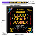 thumbnail image 4 of Liquid Chalk Markers for Blackboard & Glass, 12 Pack Dry Erase Marker Pens,Window Marker, Liquid Chalk Pens for Acrylic Dry Erase Board, Mirror, Car, Glass,Signs,Thin Chalkboard,1mm Point, 4 of 7