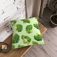 thumbnail image 5 of KLL Broccoli 3 Decorative Throw Pillow Covers Velvet Soft for Couch Sofa Bedroom Living Room Outdoor (No pillow core)- 20"x20", 5 of 5
