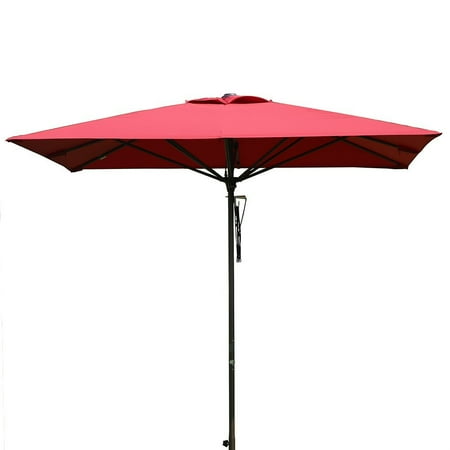 Sorara 8 By Ft Patio Umbrella Aluminum Market Outdoor Table Open With Rope And Pulleys System Ribs