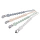 thumbnail image 5 of 4 piezas de cadena para chupete de bebé, que evita que se suelte, con abrazadera firme, de silicona suave, color blanco, gris, verde y rosa, 5 of 15