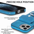 thumbnail image 3 of TECH CIRCLE Case for iPhone 11 Pro, [Built-in 2 Micro-SIM Card Slots] Slim Soft Shockproof Protective Cover with Ring Holder Stand + Card Holder Pocket + Eject Pin Holder - Blue, 3 of 8