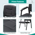 thumbnail image 4 of Mindy Office Waiting Room Chairs Set of 2, Black, 4 of 16
