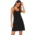 thumbnail image 3 of Ekouaer Nightgowns for Women Sleeveless Womens Nightgown Chemise Night Lingerie Dress, 3 of 6