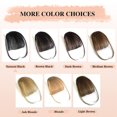 thumbnail image 4 of Ustar Bangs Hair Clip in Bangs 100% Real Human Hair Extensions Natural Black Color #1 Wispy Bangs Clip on Air Bangs for Women Fringe with Temples Hairpieces Curved Bangs for Daily Wear, 4 of 6