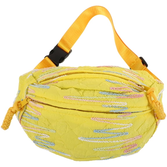 NIAIZEK Yellow Crossbody Bag for Fashion Durable Polyester Travel Fanny Pack with Adjustable Strap