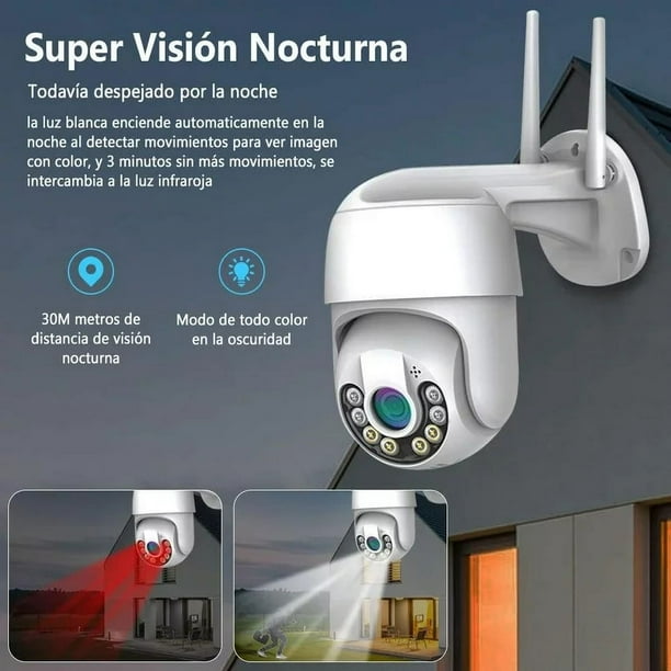 Cámara De Seguridad Wifi N8-200w Luz Led Ip Resiste Lluvia Para