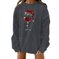 thumbnail image 1 of Pull de Noël pour Femmes Veste Mi-Longue à Manches Longues Fermeture Blouse Col Rond Cardigan d'Hiver Imprimé Graphique Sweat à Capuche Mode Doux, 1 of 4