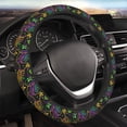 thumbnail image 4 of Kdxio Mardi Gras Surface Print Elastic Stretch Steering Wheel Cover,Auto Steering Wheel Cover,15 Inch Anti-Slip,Warm in Winter and Cool in Summer,Fit Suvs,Vans Cars,Trucks, 4 of 7