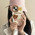 thumbnail image 3 of For iPhone 16 15 14 13 12 11 Pro Max Rilakkuma Silicone Wave Soft Cover Case, 3 of 6