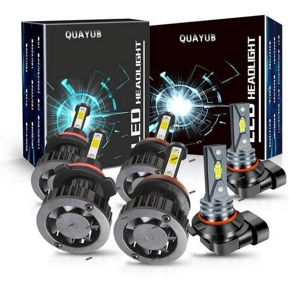 For 2016 2017 2018 Dodge RAM 1500 2500 3500 Led Headlight&Fog light Bulbs 6X