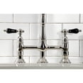thumbnail image 4 of Kingston Brass Bridge Kitchen Faucets With Polished Nickel Finish KS1276PKLBS, 4 of 8