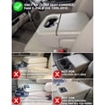thumbnail image 5 of KBH Center Console Armrest Cover Fit for 1999-2010 Ford F250 F350 F450 & 2001-2005 F550 with Jump Seat, Leather Middle Console Lid Cover Cushion Pad for Truck Interior Accessories, Black, 5 of 7