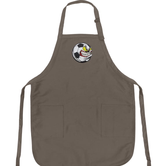 Soccer Nut Apron Broad Bay Soccer Fan APRONS w/ Pockets & Adjustable Neck - Chefs Style
