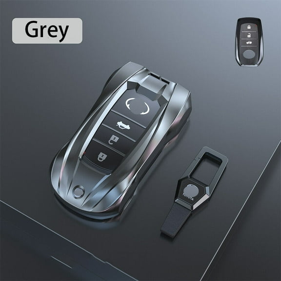 Metal Car Key Fob Cover For Toyota Land Cruiser Sienna Venza RAV4 Prime Keychain