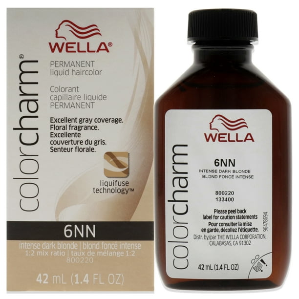 Tinte Líquido Permanente para Cabello Wella Color Charm 6NN Rubio oscuro intenso 1.42 oz