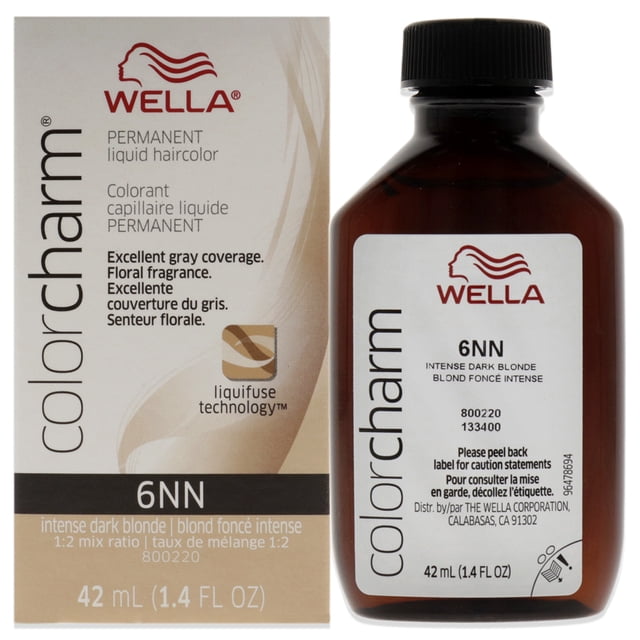 Tinte Líquido Permanente para Cabello Wella Color Charm 6NN Rubio oscuro intenso 1.42 oz