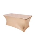 thumbnail image 6 of BalsaCircle 6 feet Fitted Spandex Tablecloth Metallic Table Cover Wedding Reception Party Events Catering Linens Dining Decorations, 6 of 8