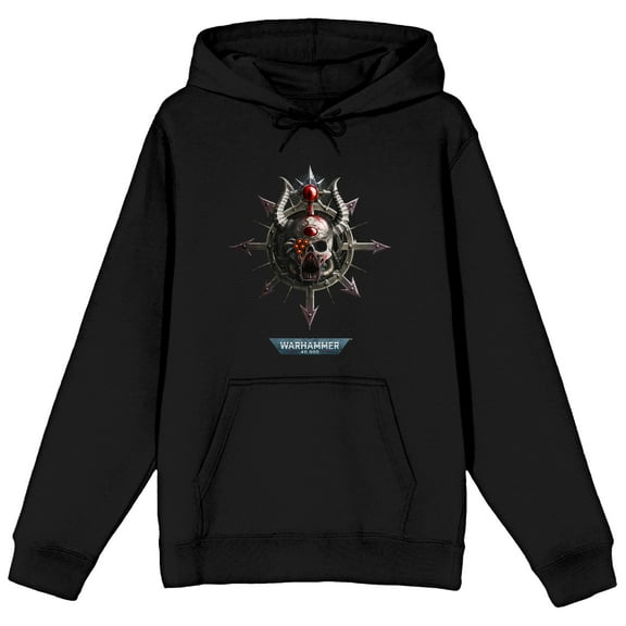 Warhammer 40000 Skull Horn Men's Black Sweatshirt-XL