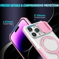 thumbnail image 2 of K-Lion for iPhone 15 Pro Max Case with Screen Protector,Mag Safe Magnetic Ring Holder Stand Shockproof Protective Case Military Grade Drop Protection Bumper Cover Case for iPhone 15 Pro MaWhite + Pink, 2 of 10