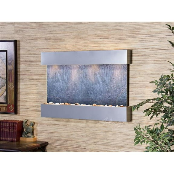 Adagio RCS4511 Reflection Creek Silver Metallic Black Featherstone Wall Fountain