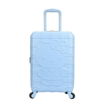 Hello Kitty Blue Checkered Adult 20" Rolling Luggage