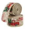 thumbnail image 4 of Wrapping Ribbon, Christmas Ribbons  Printing Retro Vivid Environmentally Friendly  For Christmas Decoration Red,Hemp,Gray, 4 of 8