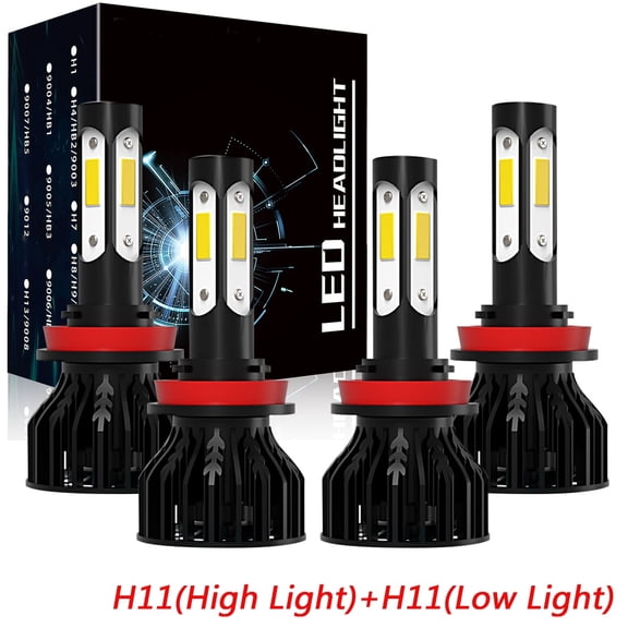 OBNDVU For Nissan Altima 2007-2018 LED Headlight H11/H9 High&Low White Bulbs Kit 4pcs