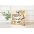thumbnail image 2 of Friend Loves All Times Marbled Cream 10 x 10 Wood Tabletop Sign Plaque, 2 of 4