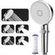 thumbnail image 1 of Shower Head, 5 Modes 120mm Large Panel Shower Head High Pressure with Filter, 1 of 5