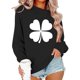 thumbnail image 5 of Ounisa St. Patrick's Day Sweatshirt for Women Clover Graphic T Shirts Patty's Day Long Sleeve Tee Tops Pullover, 5 of 6