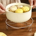 thumbnail image 4 of Stainless Steel Pot Rack with Heat Proof Pot Mat and Insulation, 3 Sizes (15/18/20 cm), Kitchen Countertop Storage Steaming Rack Bracket, 1 PC, 4 of 6