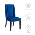 thumbnail image 3 of Side Dining Chair, Nailhead, Set of 2, Blue Navy, Velvet, Modern Contemporary, Kitchen Room Cafe Bistro Restaurant Hospitality, 3 of 9