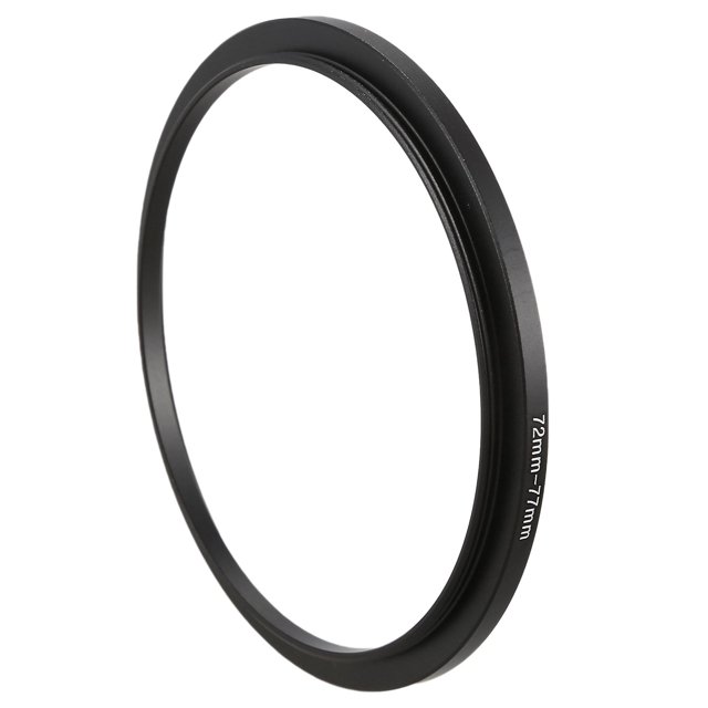 Anillo adaptador de metal negro con filtro de aumento de lente de cámara de 72 mm-77 mm Afortunado Sencillez
