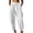 C-White233, variant on DHFJKG Harem Linen Pants Women Lightweight Loose Fit Elastic Waist Solid Color Ankle-Tied Beach Pants With Pockets Stylish Trousers