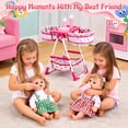 thumbnail image 4 of Chuvikid Twin Baby Doll Toy Set,2 Dolls & Doll Accessories,Double Seat Highchair,Kids Girls Party Gift Aged 3-12, 4 of 9