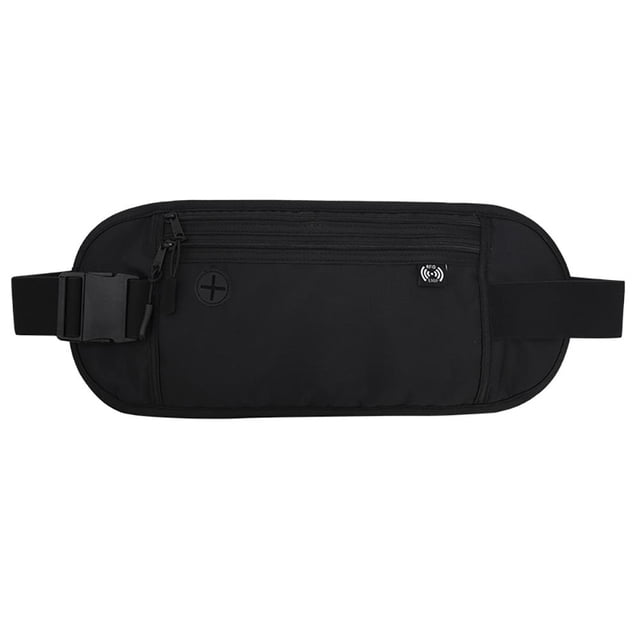 Fanny Pack Pouch Multifuncional Money Phone Bag Monedero de seguridad (gris oscuro)