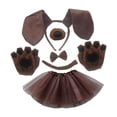 thumbnail image 2 of Bandeau Oreilles de Chien et Longue Queue pour Performance sur Scène Mascarade Halloween Marron avec Robe, 2 of 10