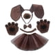 thumbnail image 2 of Diadema con Orejas de perro y pajarita de cola jinwen Disfraz Diadema de cola de disfraz Marrón, 2 of 8