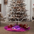 thumbnail image 3 of Lsque Geometry Dash Print Christmas Tree Skirt with Ties and Velcro,Xmas Holiday Decorations, Adjustable Tree Skirt-30", 3 of 6